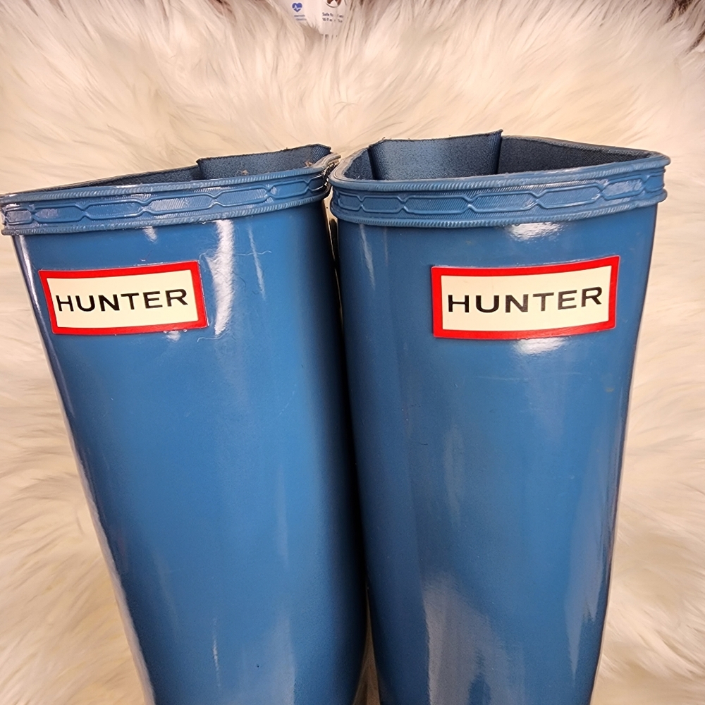 Hunter Women's Original Tall Gloss Pale Blue KneeHig… Gem